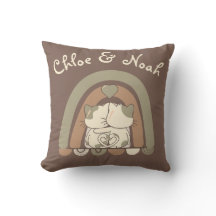 Speciaal gepersonaliseerde Cute Cat Love Rainbow-V