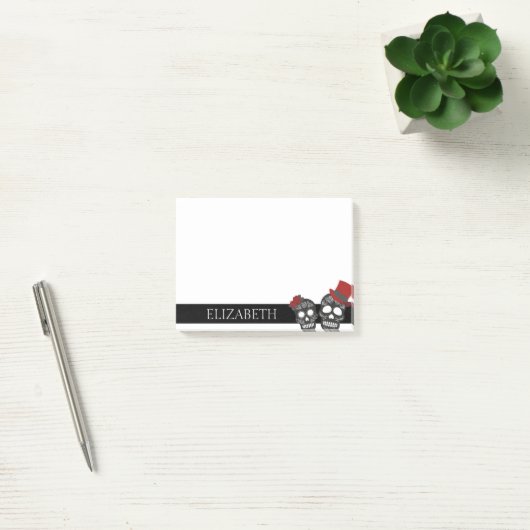 Speciaal gepersonaliseerde Cute Mexican Sugar Skul Post-it® Notes (Kantoor)