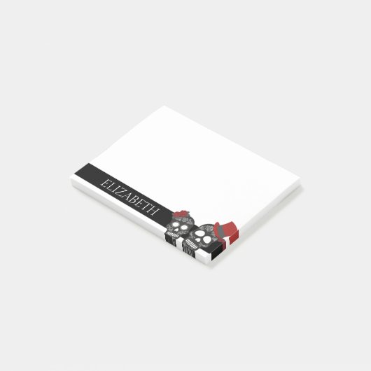 Speciaal gepersonaliseerde Cute Mexican Sugar Skul Post-it® Notes (Schuin)