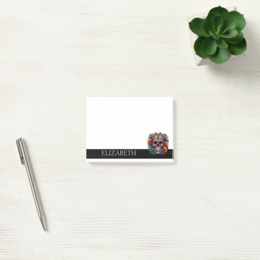 Speciaal gepersonaliseerde Cute Mexican Sugar Skul Post-it® Notes (Kantoor)