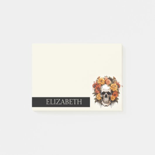 Speciaal gepersonaliseerde Cute Mexican Sugar Skul Post-it® Notes (Voorkant)