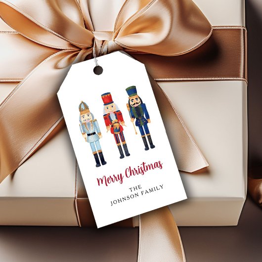 Speciaal gepersonaliseerde Cute Nutcracker Merry K Cadeaulabel