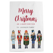 Speciaal gepersonaliseerde Cute Nutcracker Merry K Medium Cadeauzakje (Achterkant)