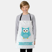 Speciaal gepersonaliseerde Cute Owl Kinder Apron Schort (Gedragen)