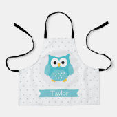 Speciaal gepersonaliseerde Cute Owl Kinder Apron Schort (Voorkant)