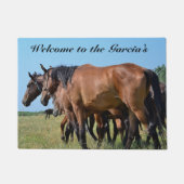 Speciaal gepersonaliseerde deur voor buispaarden deurmat (Voorkant)