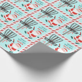 Speciaal gepersonaliseerde Disc Golf Holiday Gift Cadeaupapier (Hoek)