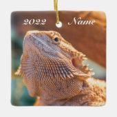 Speciaal gepersonaliseerde dradenhagedis voor volw keramisch ornament (Voorkant)