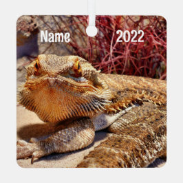 Speciaal gepersonaliseerde dradenhagedis voor volw metalen ornament