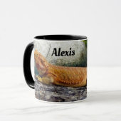 Speciaal gepersonaliseerde dradenhagedis voor volw mok (Voorkant links)