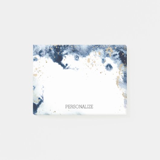 Speciaal gepersonaliseerde Elegant Waterverf Gold Post-it® Notes (Voorkant)