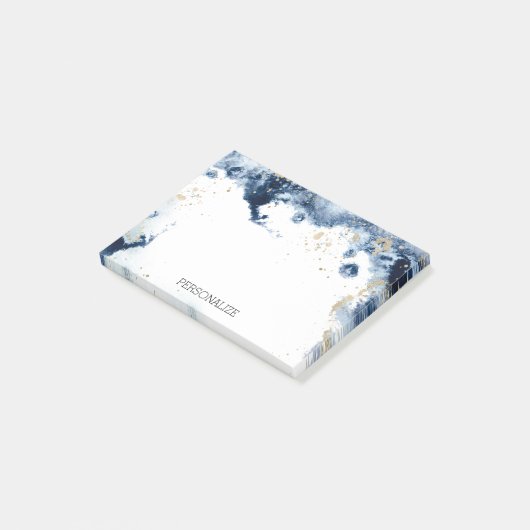 Speciaal gepersonaliseerde Elegant Waterverf Gold  Post-it® Notes (Schuin)