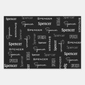 Speciaal gepersonaliseerde emojis en teksten inpakpapier vel (Voorkant 2)