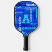 Speciaal gepersonaliseerde en monogrammed Pickleba Pickleball Paddle (Achterkant)