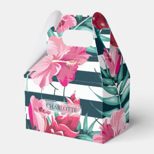 Speciaal gepersonaliseerde exotische zomerse Flora Bedankdoosjes