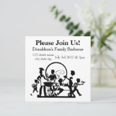Speciaal gepersonaliseerde familie Barbecue Kaart (Staand voorkant)