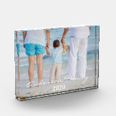 Speciaal gepersonaliseerde familieborsteltypografi fotoblokken (Links)