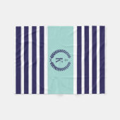 Speciaal gepersonaliseerde familieklok Stripe Patt Fleece Deken (Voorkant (Horizontaal))