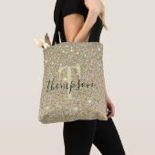 Speciaal gepersonaliseerde Faux Glitter Canvas tas (Dichtbij)