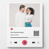 Speciaal gepersonaliseerde favoriete song tabletop fotoplaat (Voorkant)