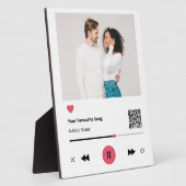 Speciaal gepersonaliseerde favoriete song tabletop fotoplaat (Zijkant)
