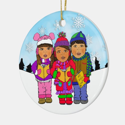 Speciaal gepersonaliseerde feestdag voor kerstkaar keramisch ornament (Links)