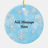 Speciaal gepersonaliseerde feestdag voor kerstkaar keramisch ornament (Achterkant)