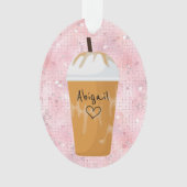 Speciaal gepersonaliseerde feestdag voor koffie ornament (voorkant)
