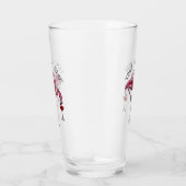 Speciaal gepersonaliseerde Flamingo Wine Drinker N Glas (Rechts)