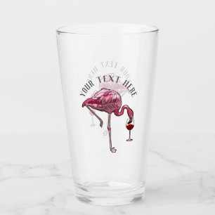 Speciaal gepersonaliseerde Flamingo Wine Drinker N Glas