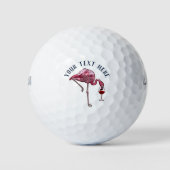 Speciaal gepersonaliseerde Flamingo Wine Drinker N Golfballen (Voorkant)
