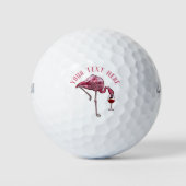 Speciaal gepersonaliseerde Flamingo Wine Drinker N Golfballen (Voorkant)