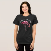 Speciaal gepersonaliseerde Flamingo Wine Drinker N Tri-Blend Shirt (Voorkant volledig)