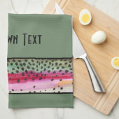 Speciaal gepersonaliseerde forel theedoek (Quarter Fold)
