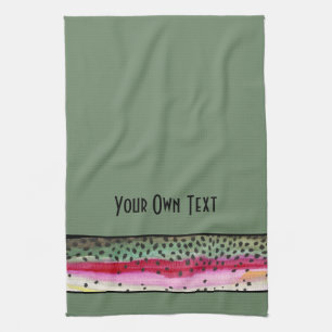 Speciaal gepersonaliseerde forel theedoek