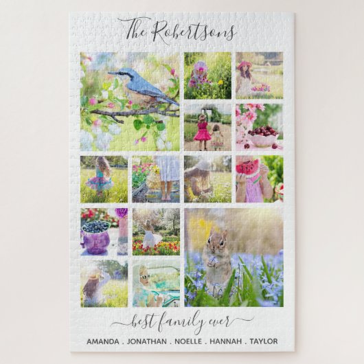 Speciaal gepersonaliseerde fotocollage Unieke giga Legpuzzel (Verticaal)