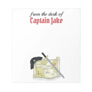 Speciaal gepersonaliseerde Fun Funny Pirate Map Cu Notitieblok
