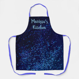 Speciaal gepersonaliseerde Fun Midnite Blue Confet Schort