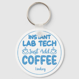 Speciaal gepersonaliseerde Funny Blue Lab-technicu Sleutelhanger
