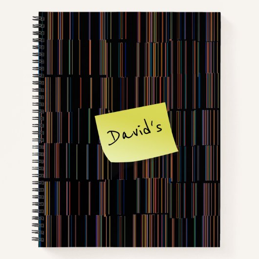 Speciaal gepersonaliseerde Funny Cool Multicolored Notitieboek (Voorkant)