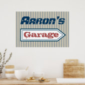 Speciaal gepersonaliseerde garageteken Art Poster  (Keuken)
