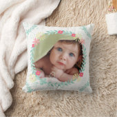 Speciaal gepersonaliseerde Garland Floral Baby Fot Kussen (Deken)