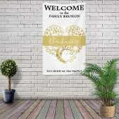 Speciaal gepersonaliseerde gezinshereniging Gold H Spandoek