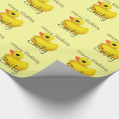 Speciaal gepersonaliseerde Gift Wrap "Rubber Ducky Cadeaupapier (Hoek)