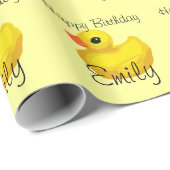 Speciaal gepersonaliseerde Gift Wrap "Rubber Ducky Cadeaupapier (Rol Hoek)