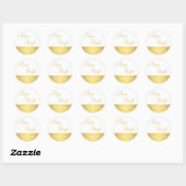 Speciaal gepersonaliseerde Gold Merry en heldere S Ronde Sticker (Vel)