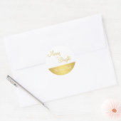 Speciaal gepersonaliseerde Gold Merry en heldere S Ronde Sticker (Envelop)