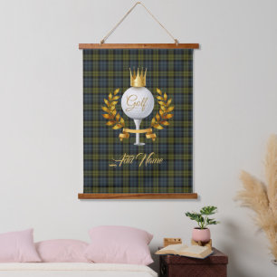 Speciaal gepersonaliseerde Golfer's Tapestry Hangend Wandkleed