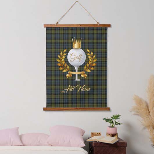 Speciaal gepersonaliseerde Golfer's Tapestry Hangend Wandkleed (Slaapkamer)