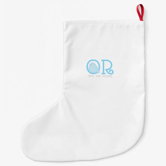 Speciaal gepersonaliseerde grappige hamster kersts grote kerstsok (Achterkant)